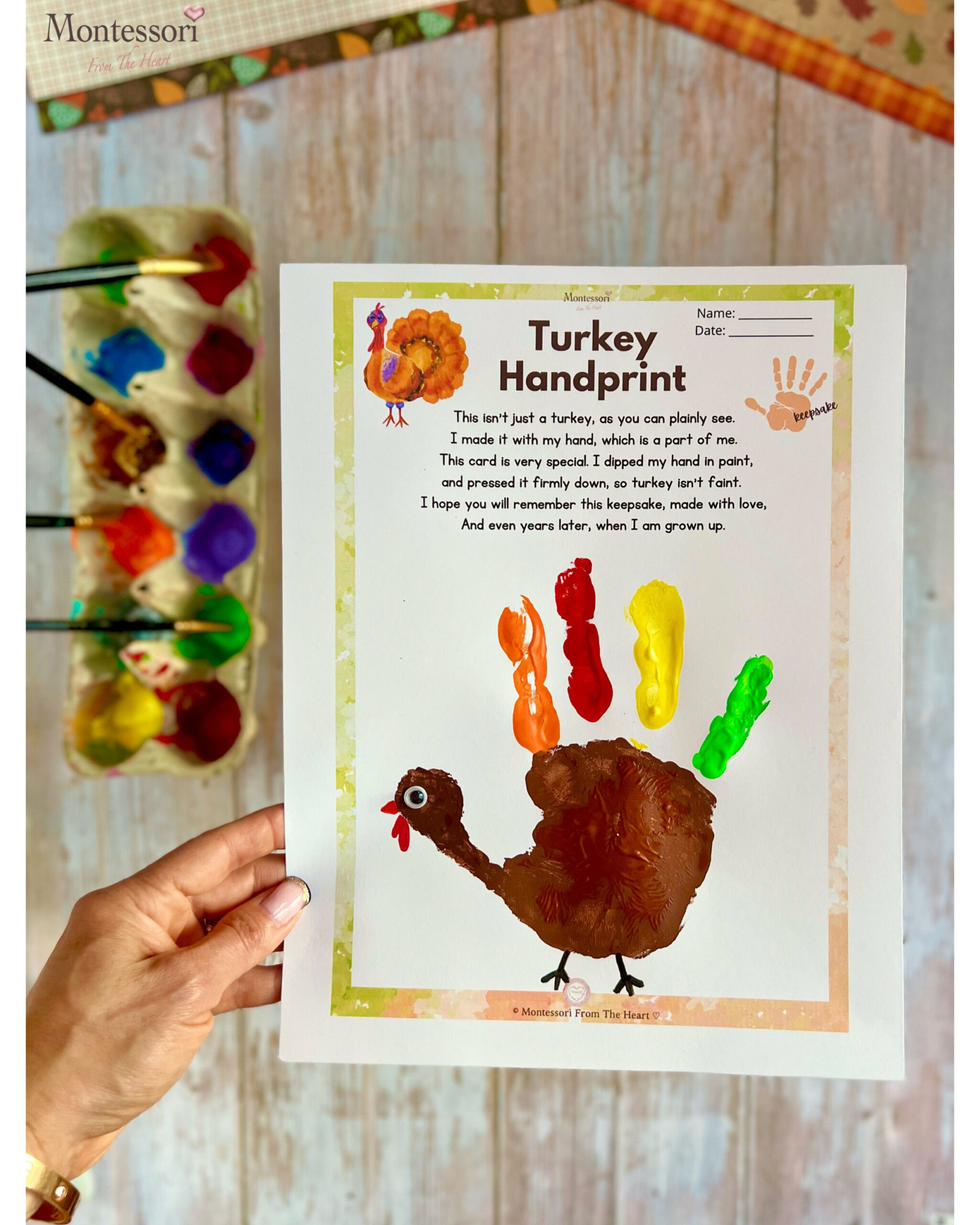 How To Make Cute Turkey Handprint Thanksgiving Kids Craft throughout Craft Thanksgiving Cards