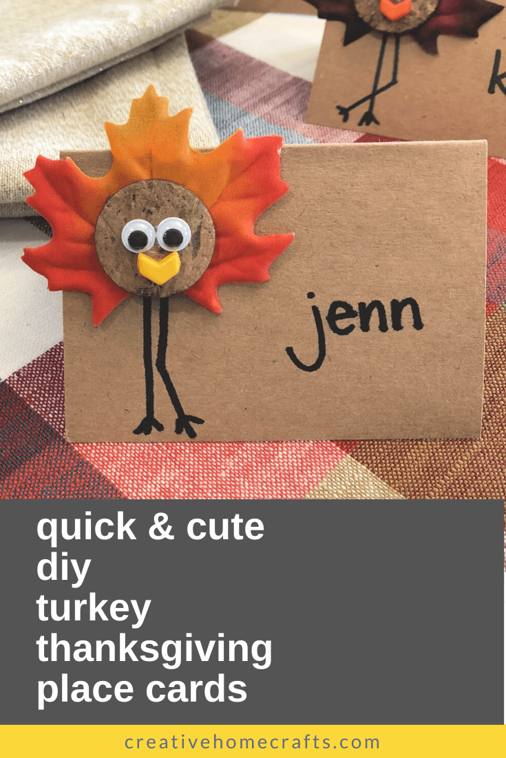 How To Make Cute Turkey-Themed Thanksgiving Place Cards for Thanksgiving Cards Craft Ideas