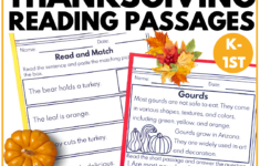 Kindergarten Thanksgiving Reading Passages + Comprehension regarding Kindergarten Thanksgiving Reading Worksheets