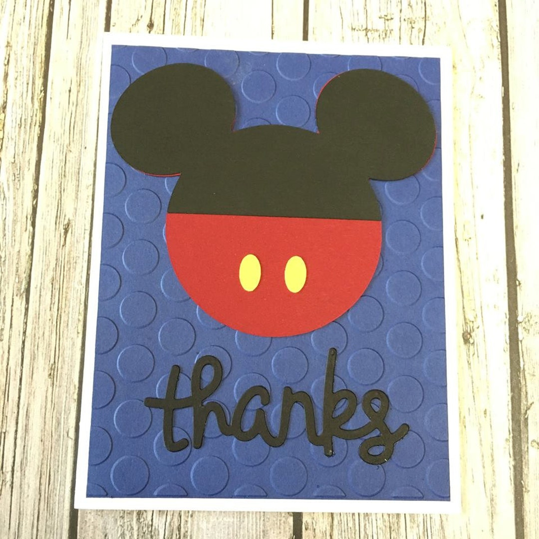 Mickey Mouse Thanks Card-Disney Card-Mickey Mouse Thank-You Card-Mousekeeping Envelopes-Mousekeeping Tip Envelope-Disney Thank-You Card - Etsy.de throughout Disney Thanksgiving Cards