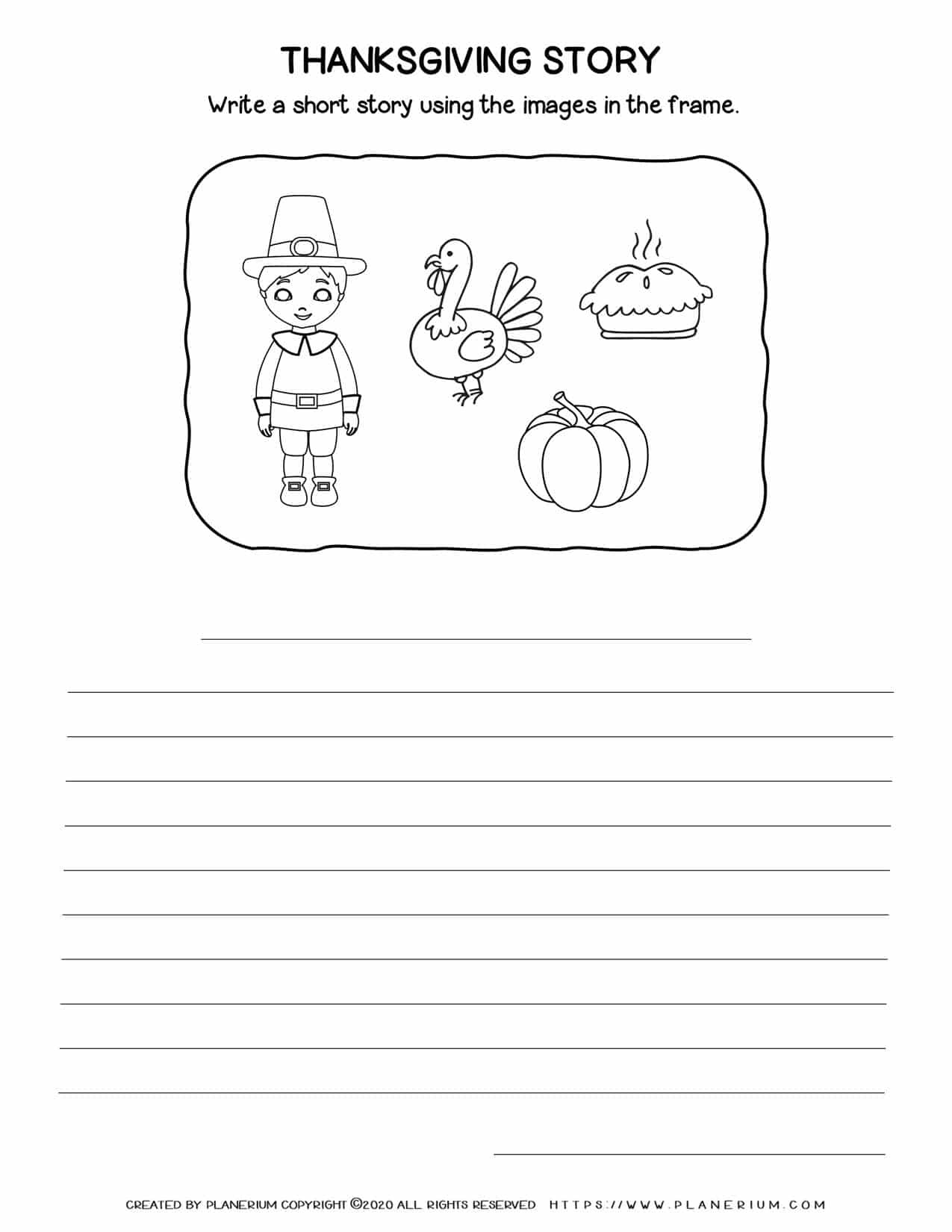 Narrative Writing Activity For Thanksgiving | Free Printables within Thanksgiving Story Worksheet