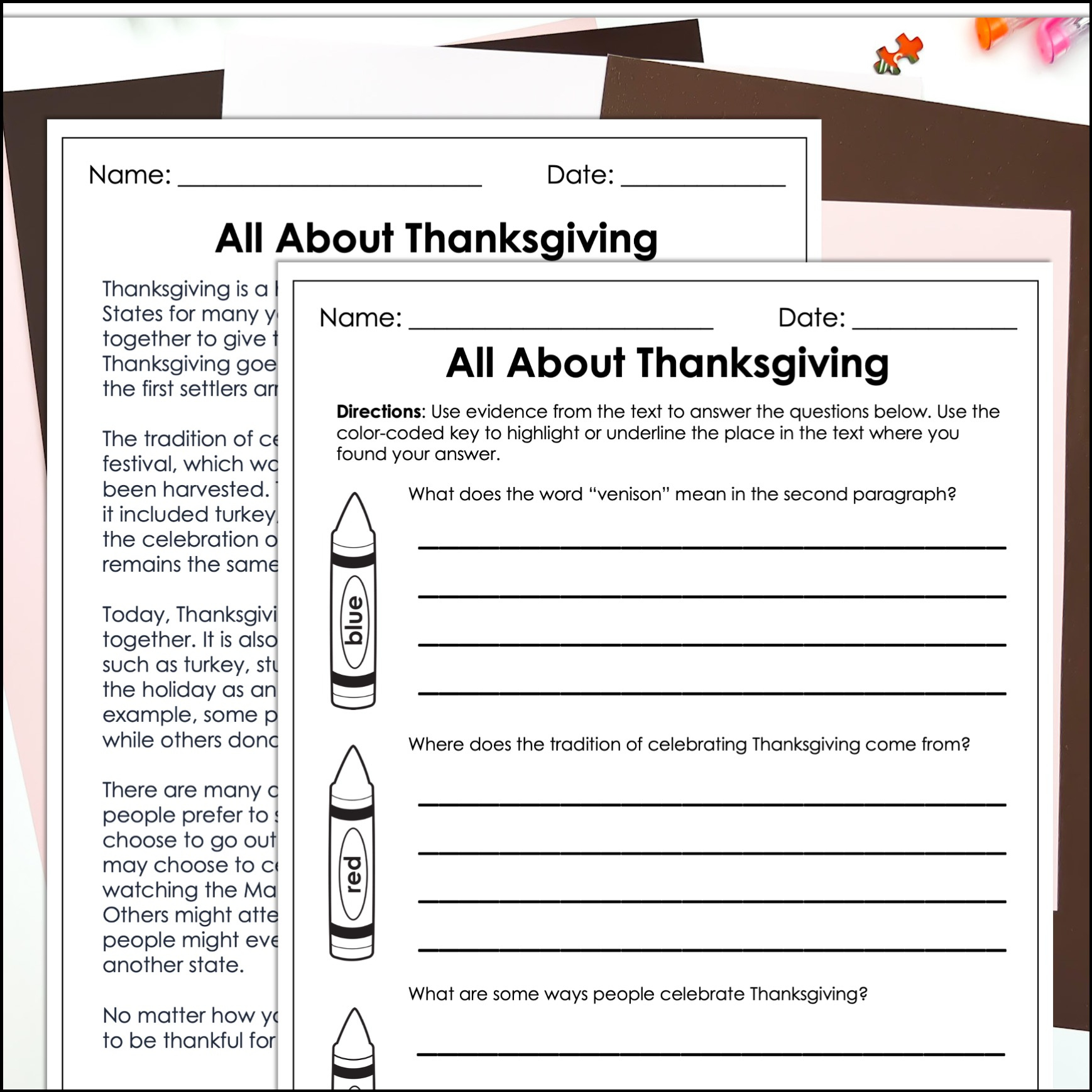 November Math And Reading Packet | 5Th Grade Thanksgiving intended for Thanksgiving Worksheets 5Th Grade