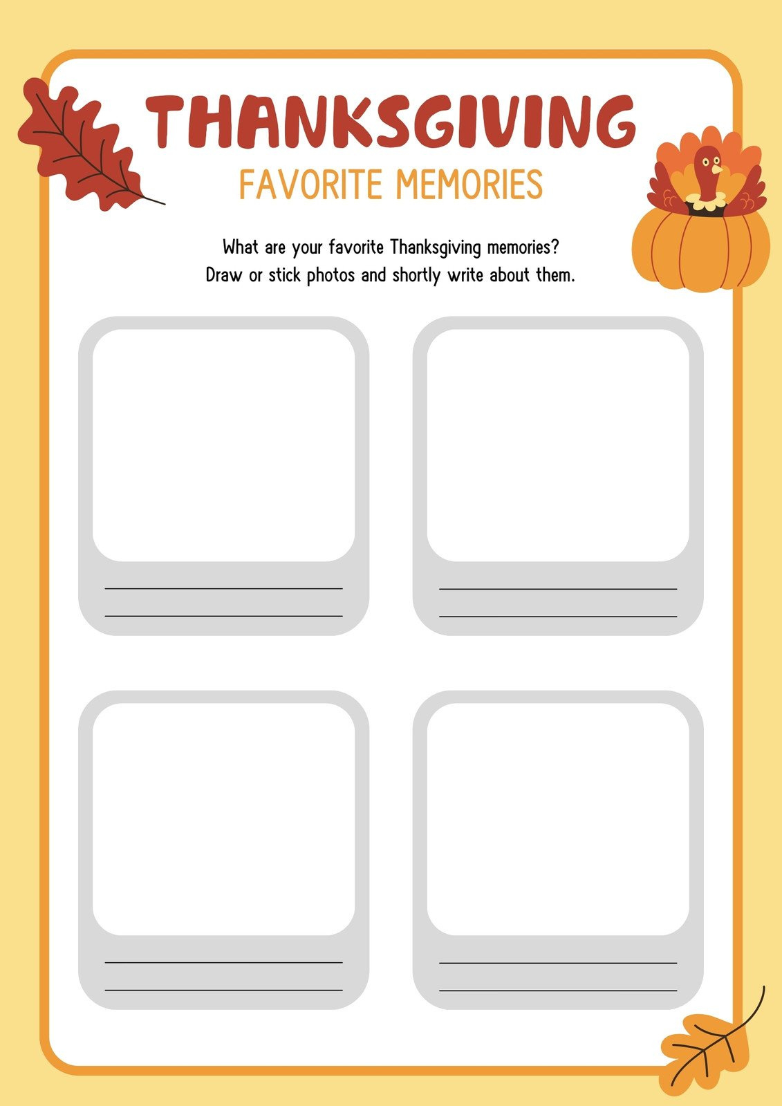 Page 2 - Customize 266+ Thanksgiving Worksheet Templates Online with Thanksgiving Favorites Worksheet