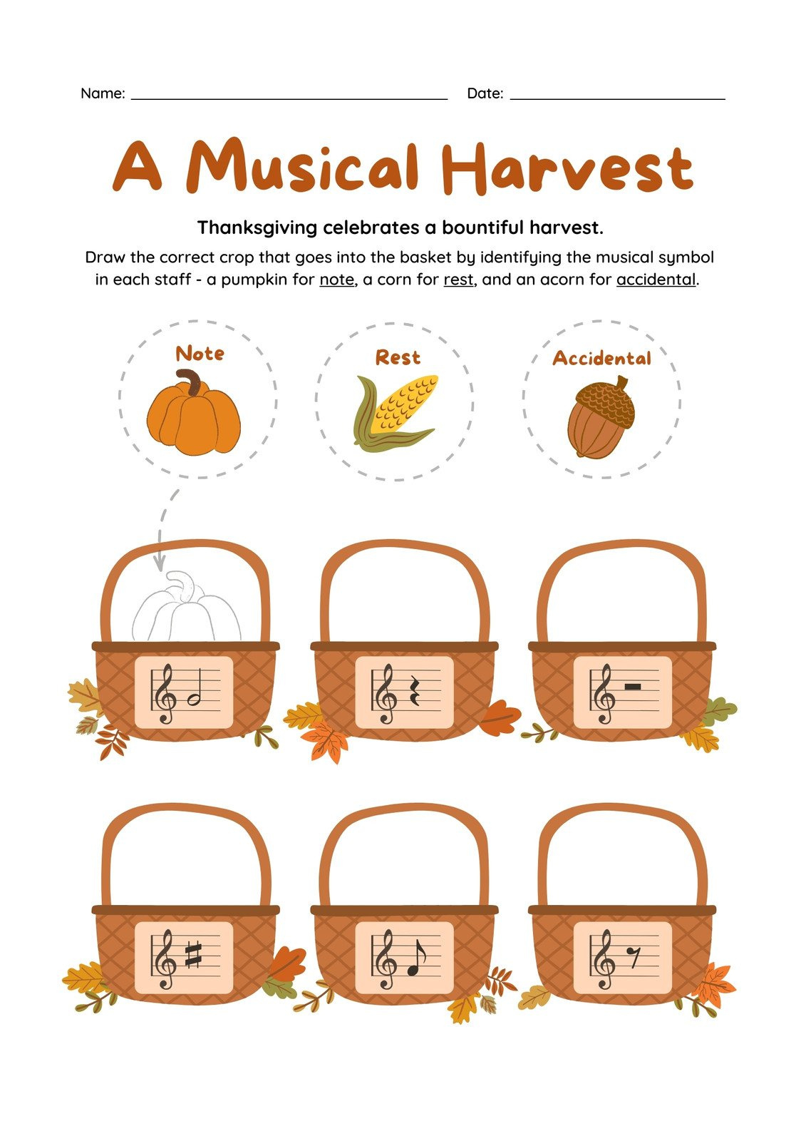 Page 5 - Customize 252+ Thanksgiving Worksheet Templates Online within Free Thanksgiving Music Worksheets