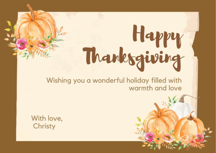 Thanksgiving Business Cards Messages