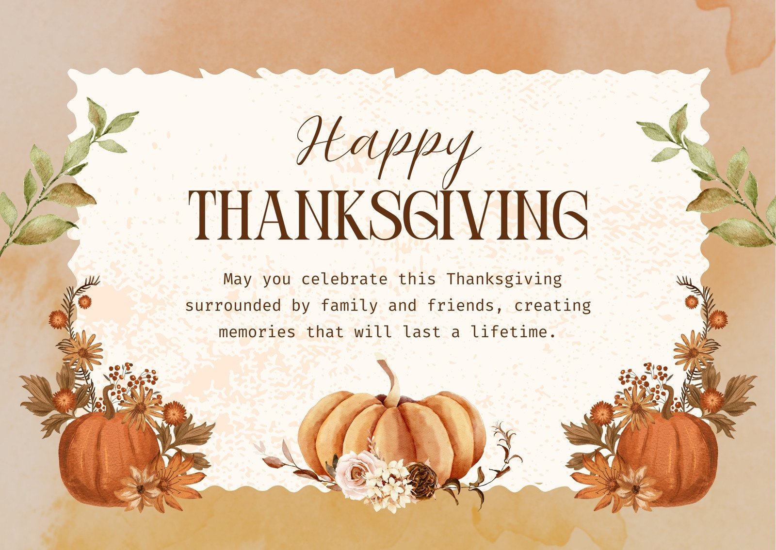 Page 8 - Free Printable, Customizable Thanksgiving Card Templates within Thanksgiving Cards Creator