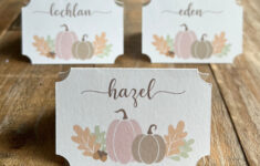 Personalized Thanksgiving Place Cards / Custom Thanksgiving Name for Name Place Cards For Thanksgiving