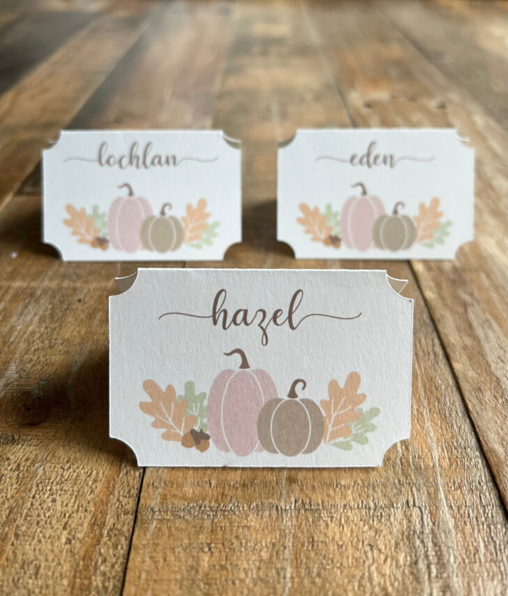 Name Place Cards For Thanksgiving