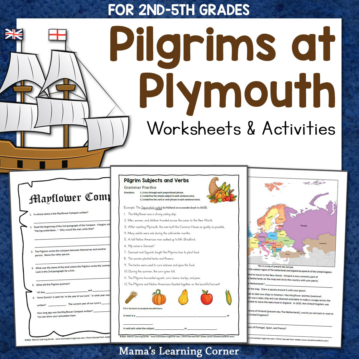 Pilgrims At Plymouth Thanksgiving Worksheets For 2Nd-5Th Graders for Thanksgiving Worksheets 5th Grade