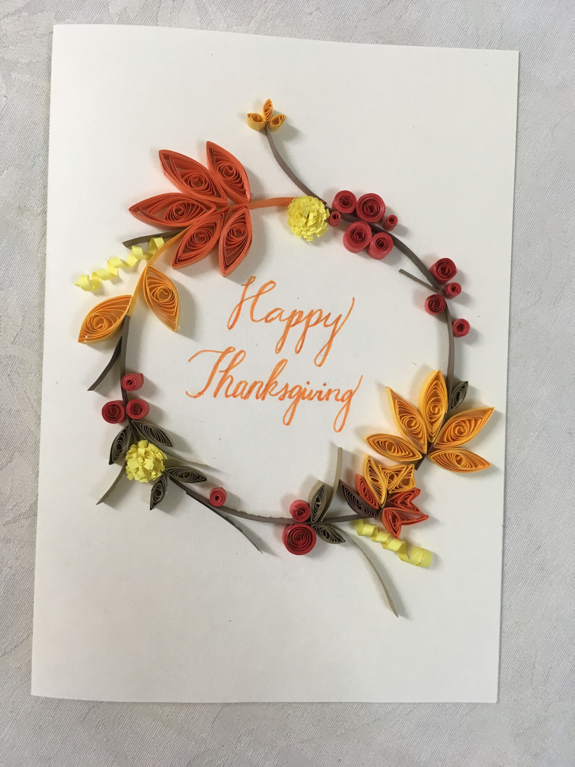 Pin Page in Quilled Thanksgiving Cards