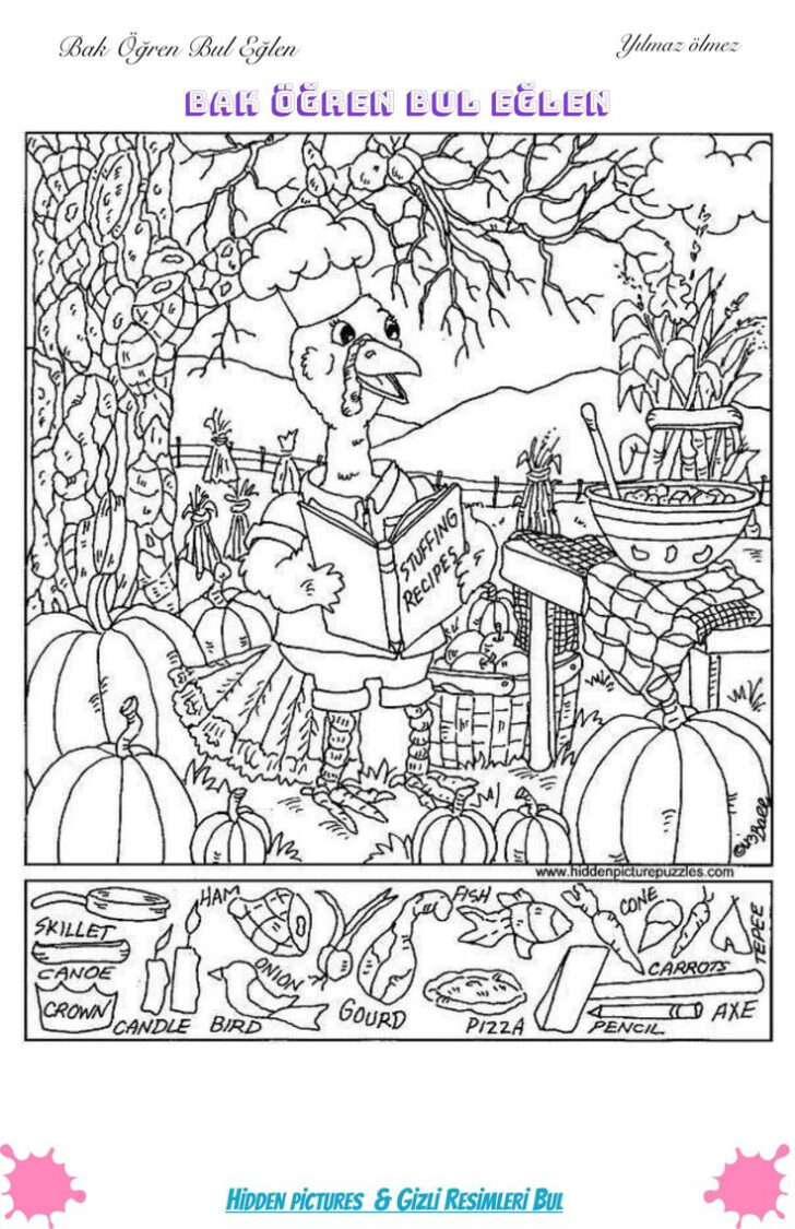 Thanksgiving Hidden Pictures Printables Free