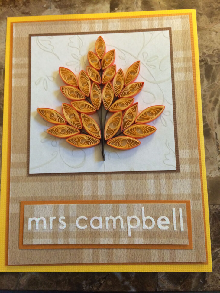 Quilling Thanksgiving Cards