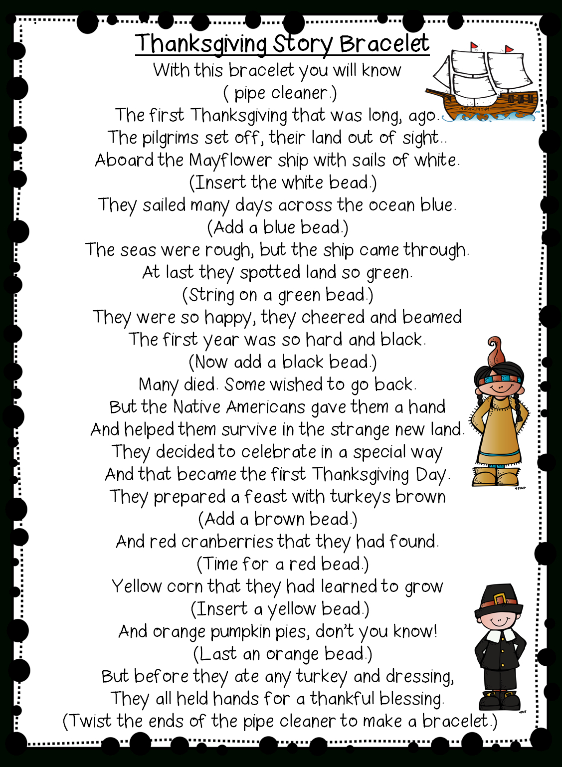 Pin Page with regard to Printable Thanksgiving Story