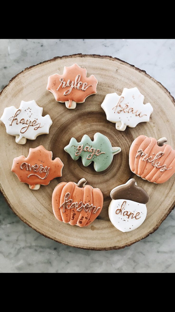 Thanksgiving Cookie Place Cards