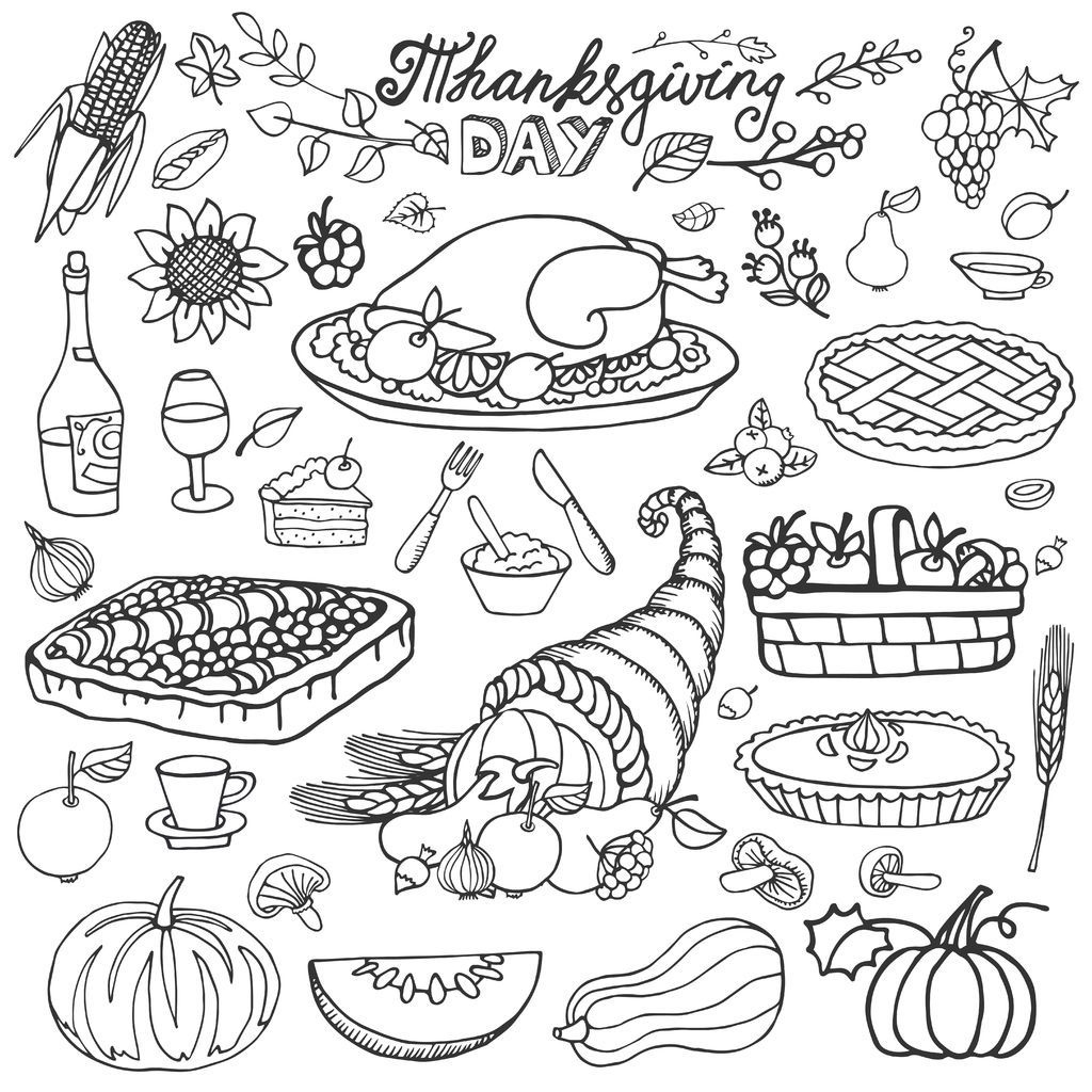 Printable Coloring Pages throughout Free Printable Thanksgiving Food Coloring Pages