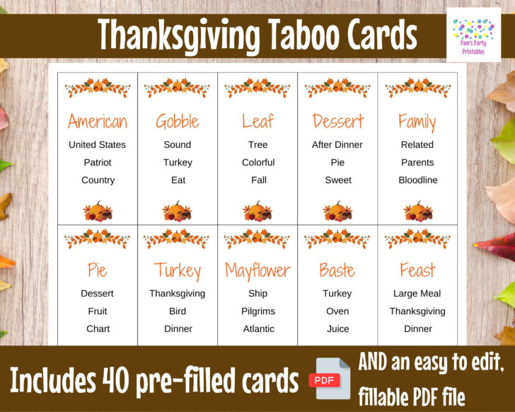 Thanksgiving Cards Games