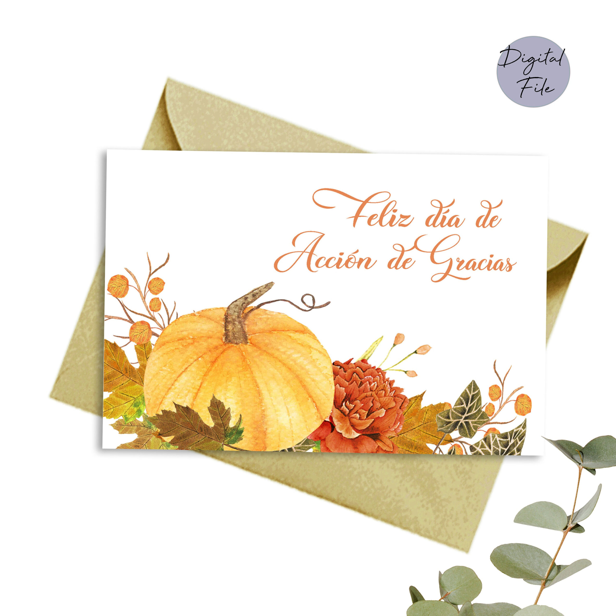 Printable Feliz Día De Acción De Gracias Card, Spanish intended for Thanksgiving Cards In Spanish