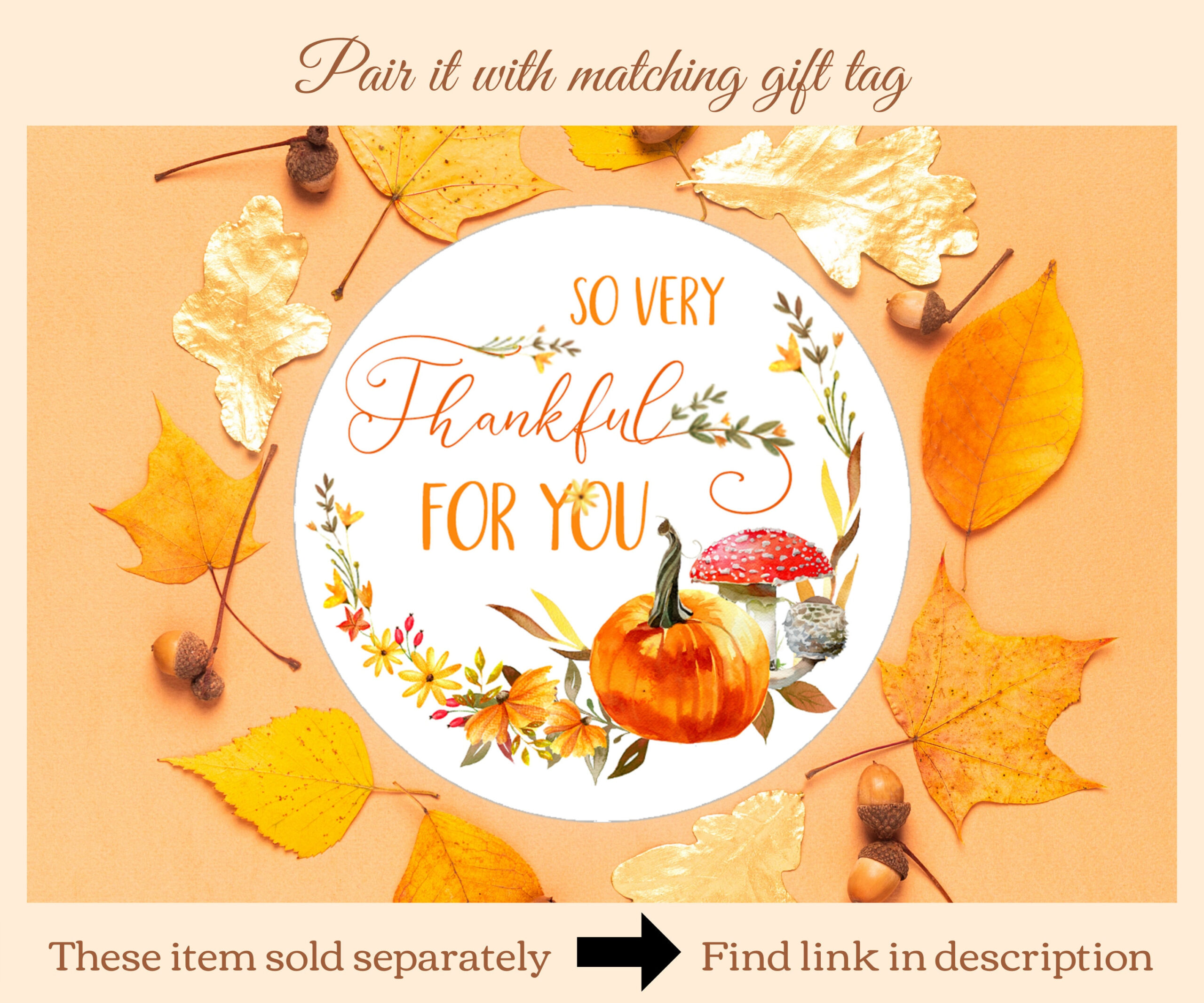 Printable Thankful For You Thanksgiving Card. Instant Digital in Thankful For You Thanksgiving Cards