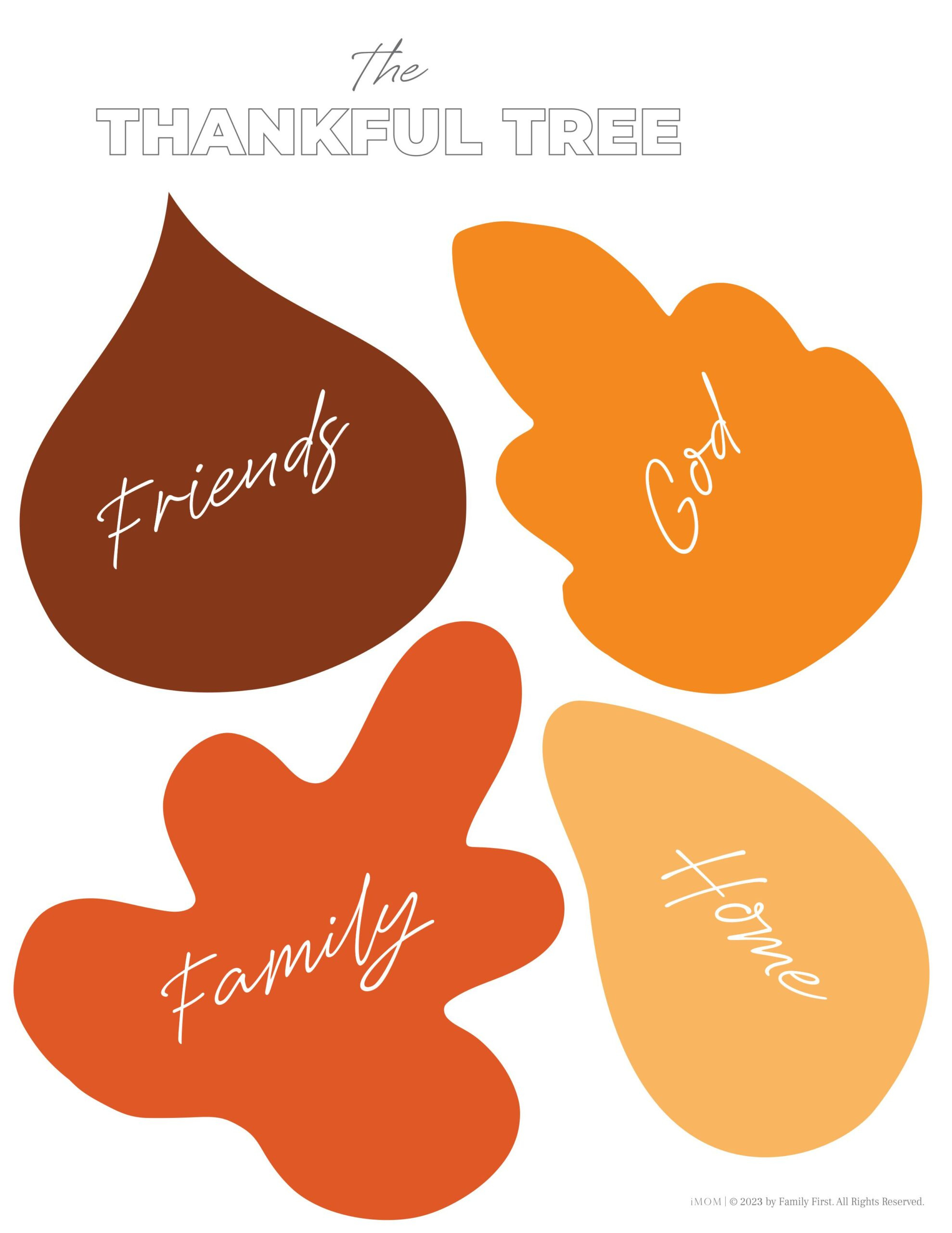 Printable Thankful Tree - Imom for Thanksgiving Tree Printable