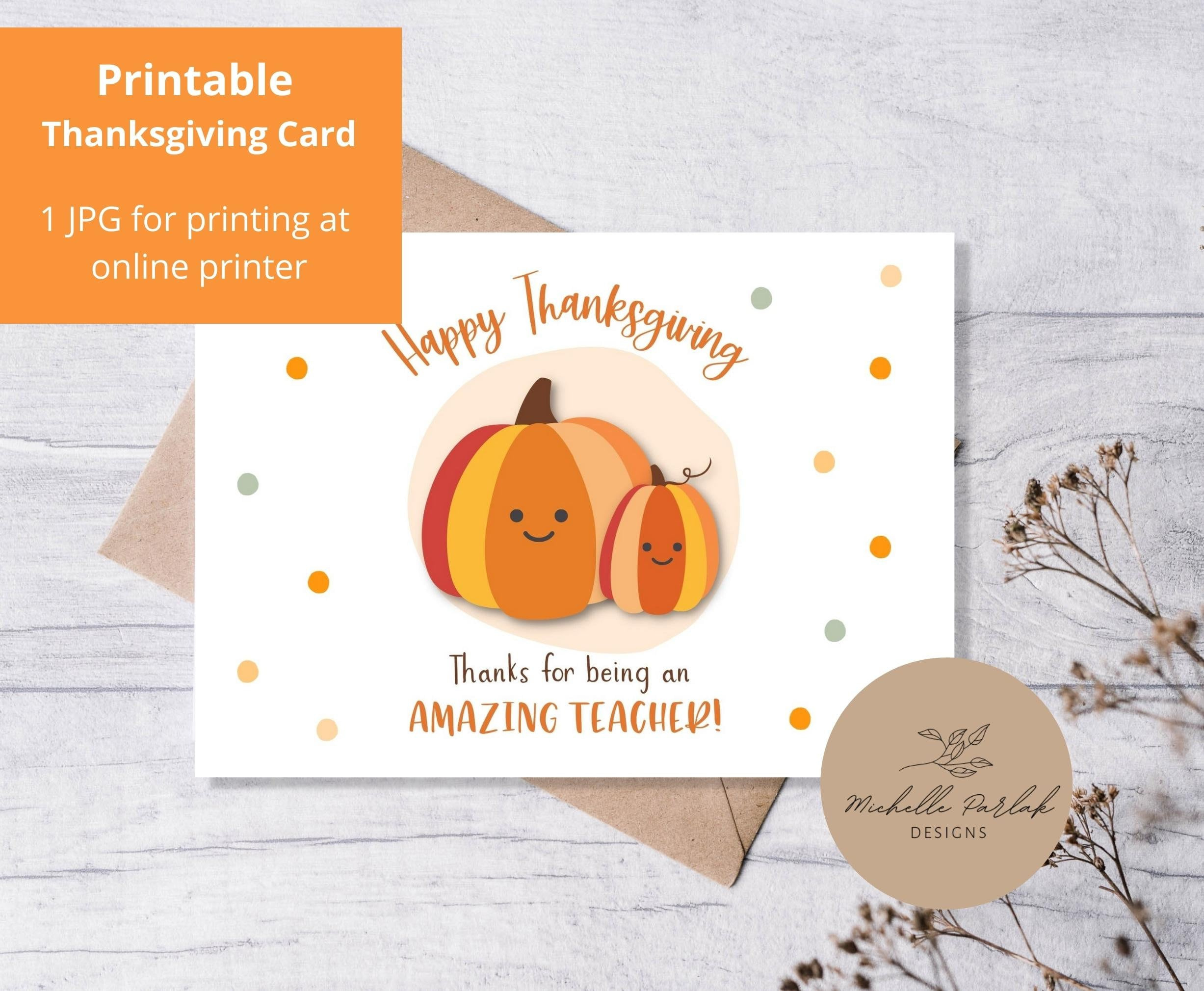 Printable Thanksgiving Card For Teacher Appreciation Fall Theme inside Thanksgiving Cards To Teachers