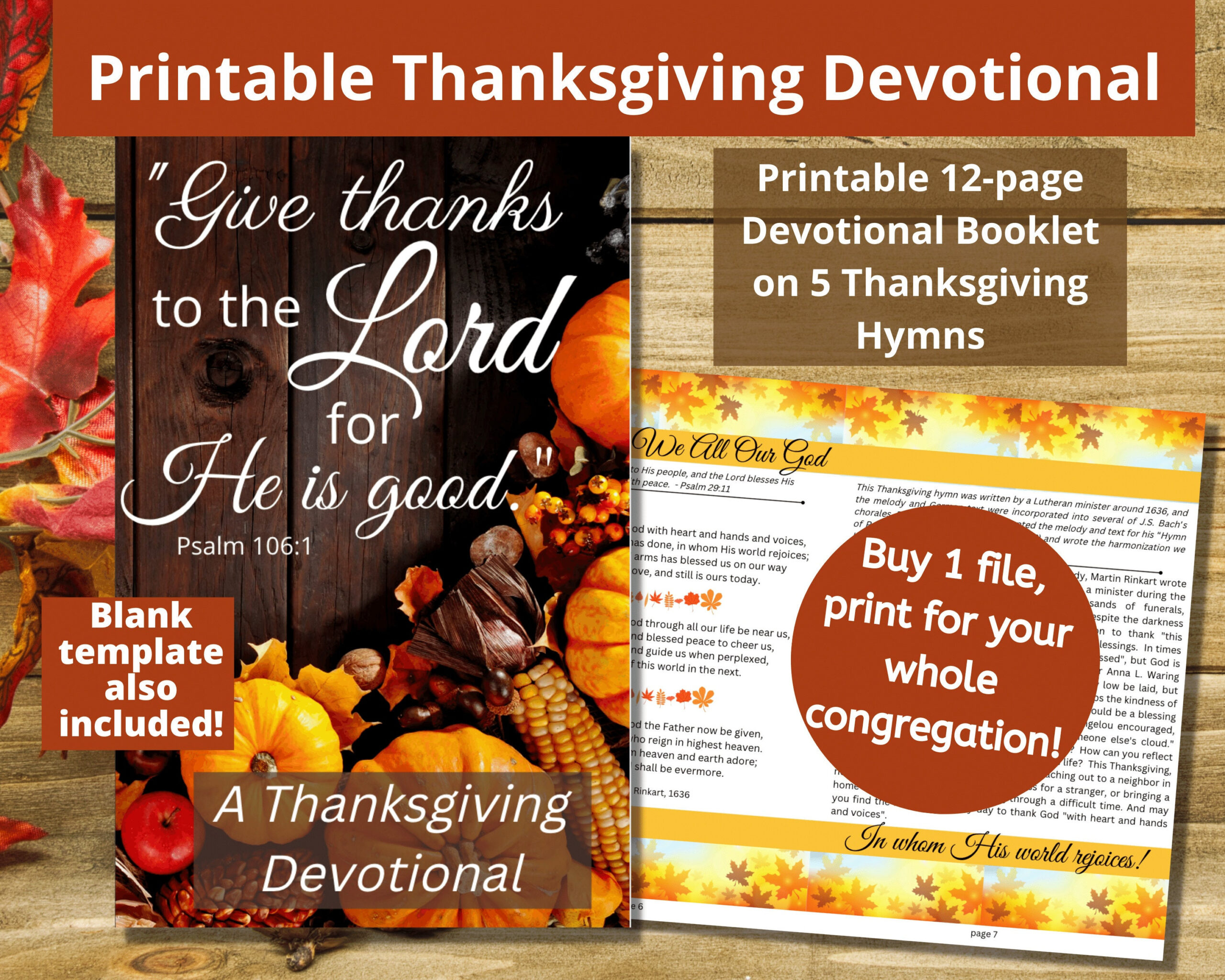 Printable Thanksgiving Devotional Booklet Digital Download Based pertaining to Printable Thanksgiving Devotionals