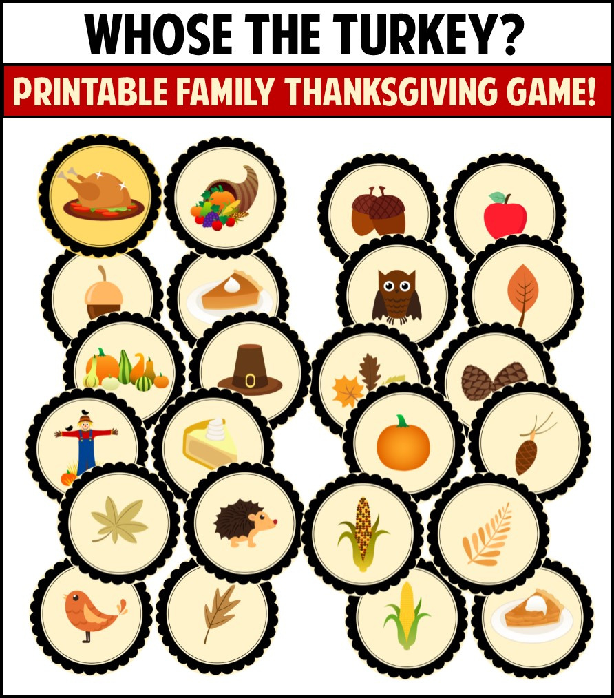 Printable Thanksgiving Games To Play With Your Family in Printable Thanksgiving Games For Family