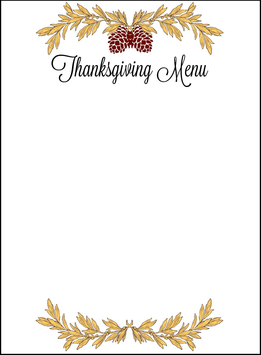 Printable Thanksgiving Place Cards &amp;amp; Menus - Parade with regard to Thanksgiving Blank Cards