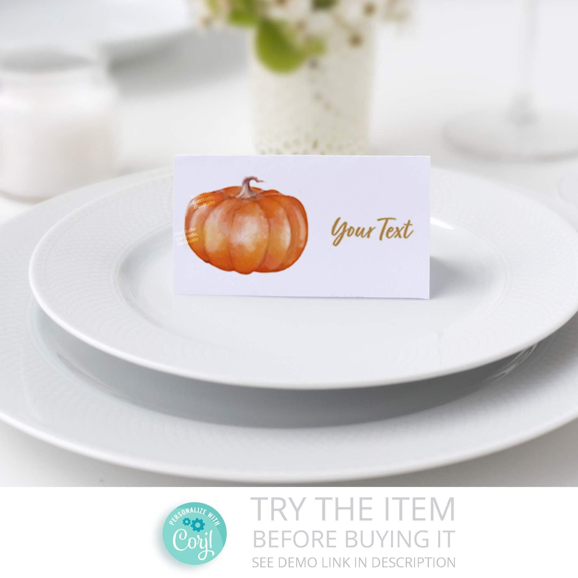 Printable Thanksgiving Place Cards Thanksgiving Decorations For within Personalized Thanksgiving Place Cards