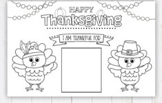 Printable Thanksgiving Placemat, Kid'S Thanksgiving Placemat in Printable Thanksgiving Placemat