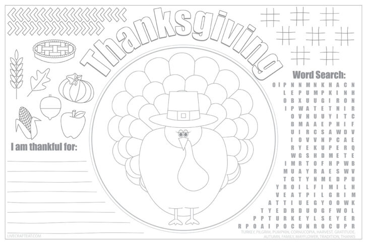 Thanksgiving Placemat Printable