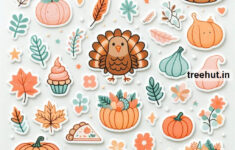 Printable Thanksgiving Stickers And 20 Thanksgiving Craft for Printable Thanksgiving Stickers