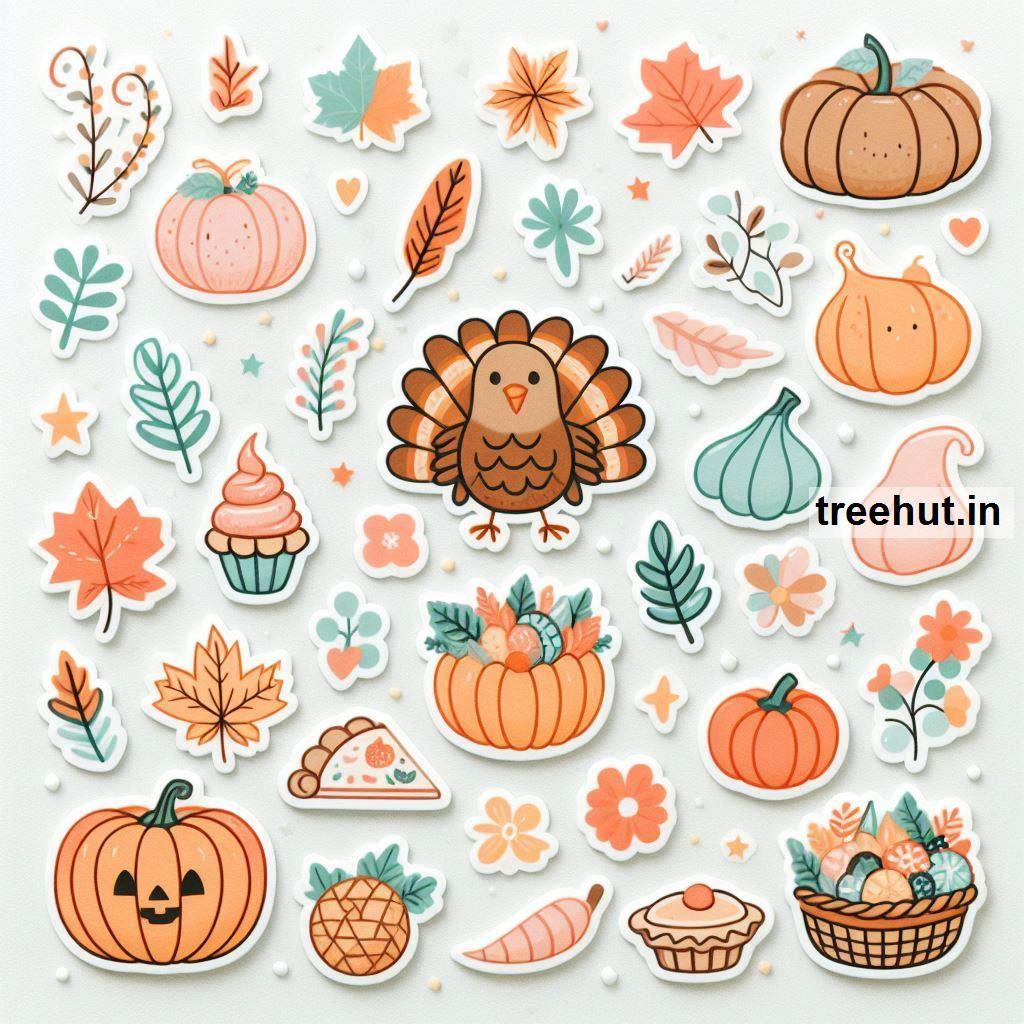 Printable Thanksgiving Stickers And 20 Thanksgiving Craft for Printable Thanksgiving Stickers