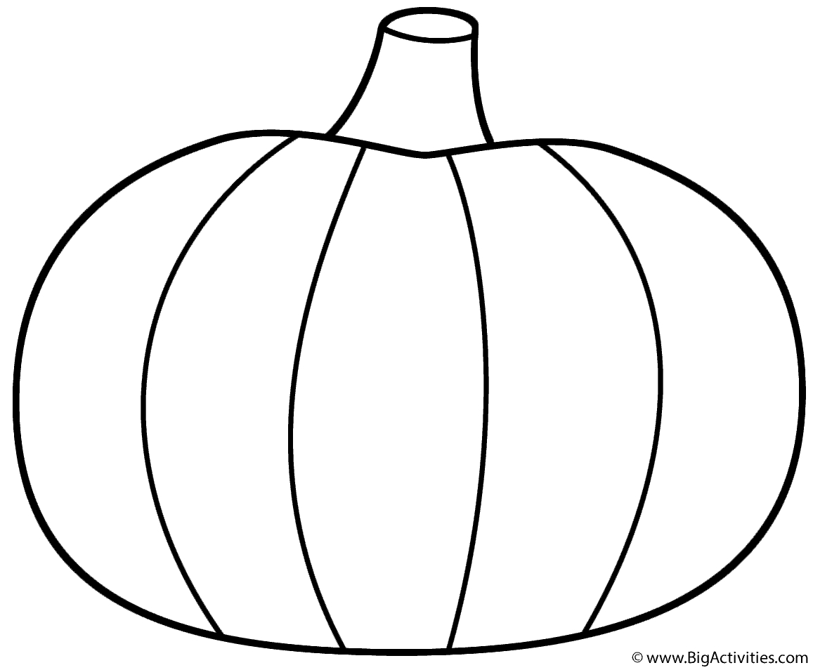 Pumpkin - Coloring Page (Thanksgiving) for Thanksgiving Pumpkin Worksheet