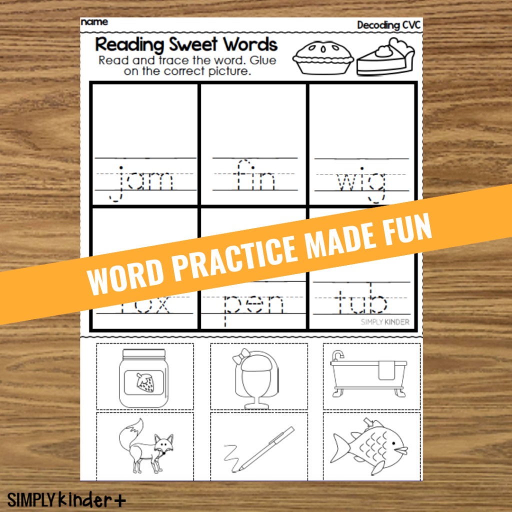 Reading Sweet Words- No-Prep Thanksgiving Printable - Simply throughout Thanksgiving Decoding Worksheets