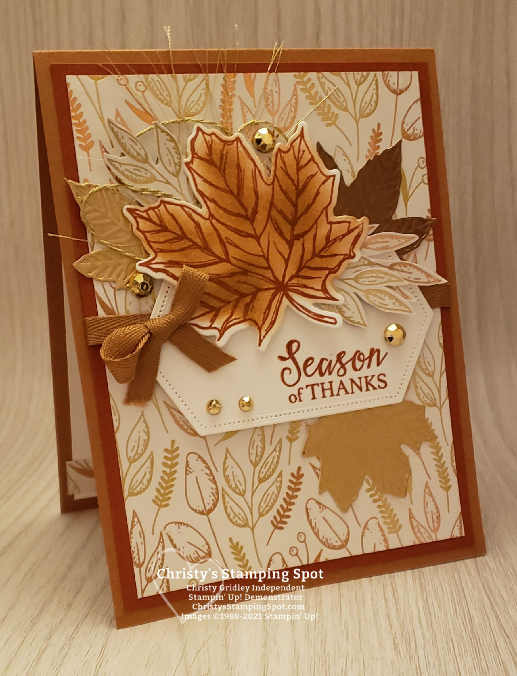 Stampin&amp;#039; Up! Autumn Season Of Thanks Card for Thanksgiving Cards Stampin Up