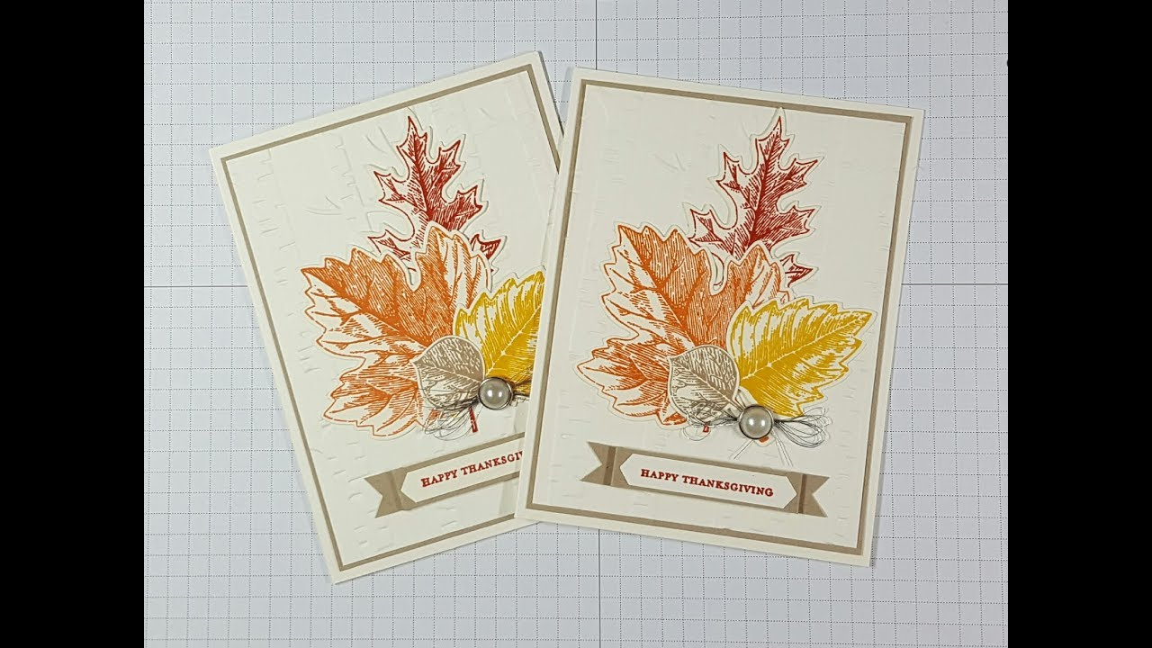 Stampin&amp;#039; Up! Happy Thanksgiving Card Vintage Leaves Stamps Leaflets Famelits Dies Teeny Tiny Wishes inside Stampin Up Thanksgiving Cards