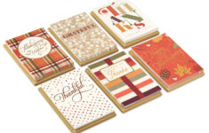 Stylish Lettering Assorted Boxed Thanksgiving Notes, Pack Of 72 throughout Boxed Thanksgiving Cards