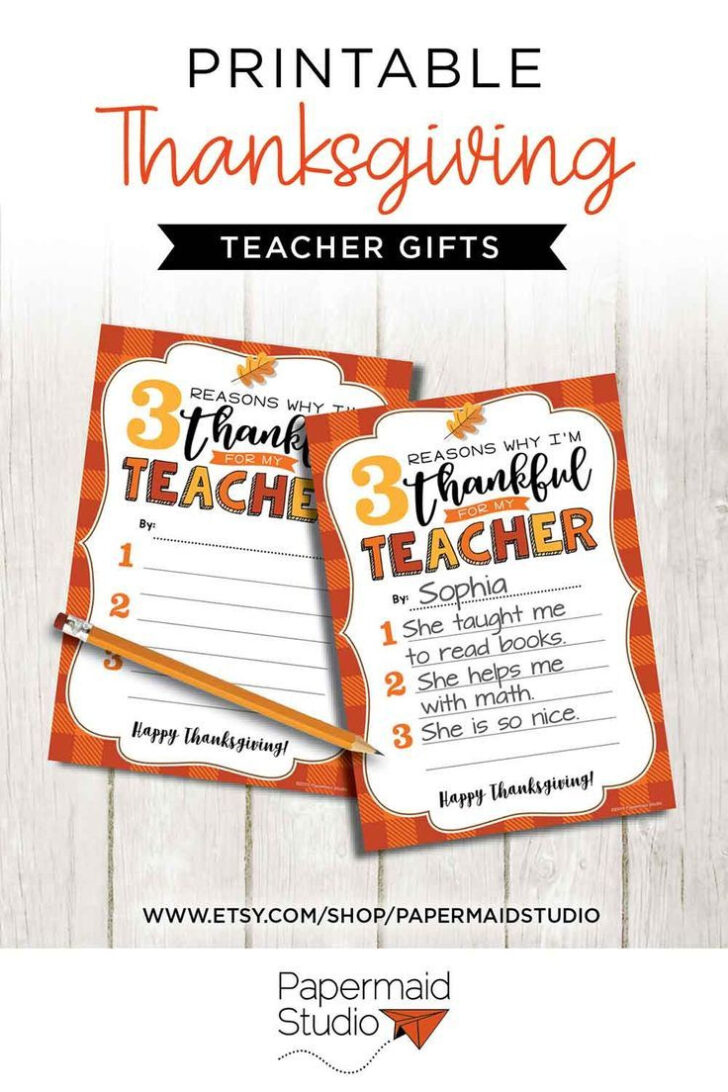 Teacher Thanksgiving Cards