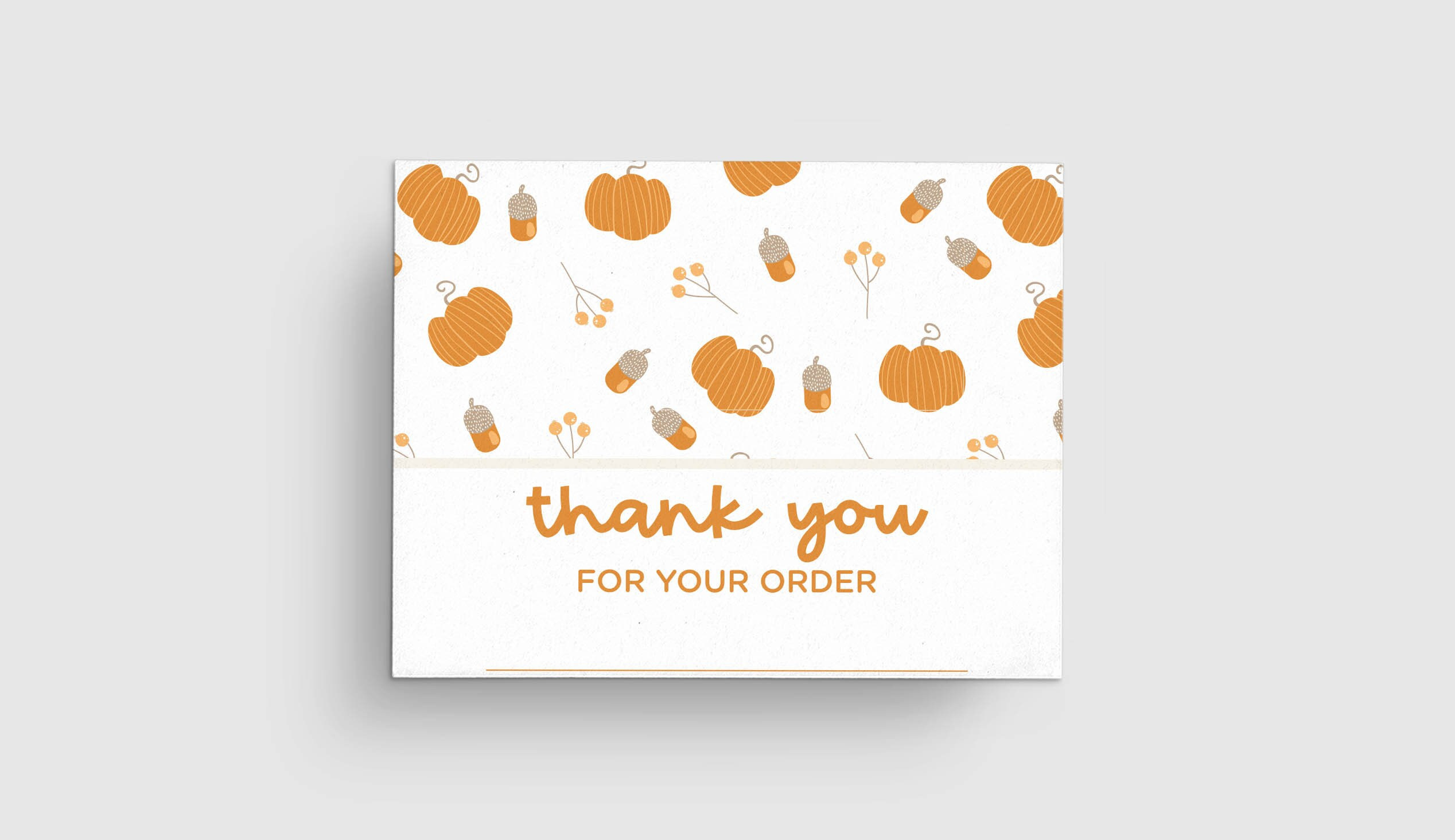 Thank You For Your Order 3X4 Customer Name Card Printable Instant within Order Thanksgiving Cards