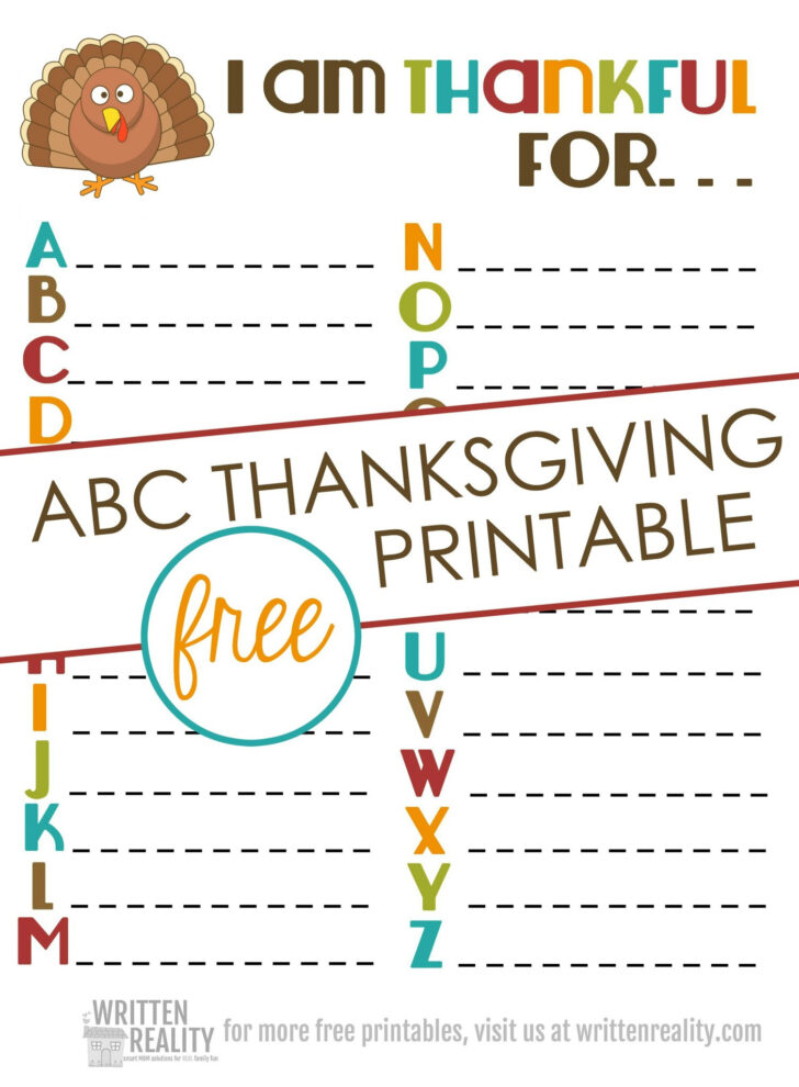 Thanksgiving Abc Order Worksheets