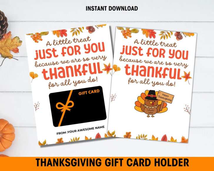 Thanksgiving Gift Cards For Employees