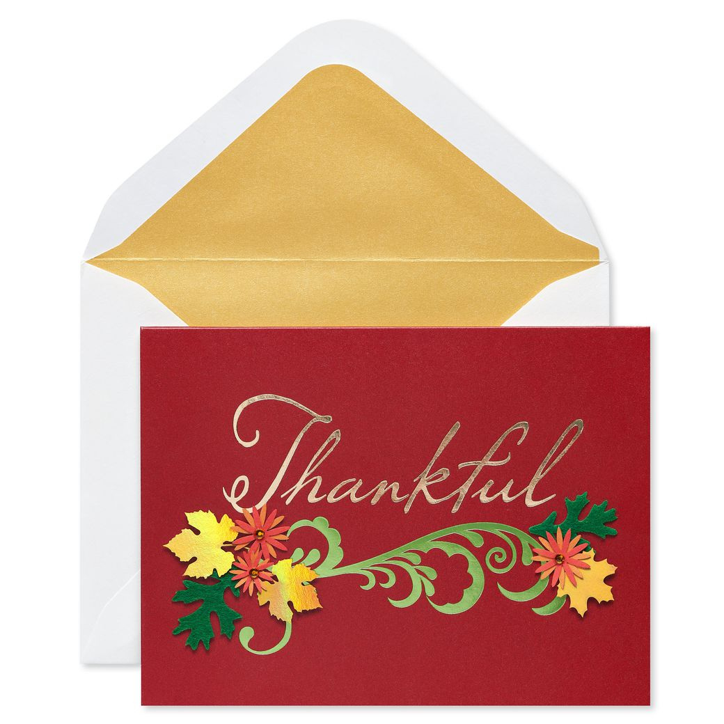 Thankful Thanksgiving Greeting Card - Papyrus intended for Papyrus Thanksgiving Cards