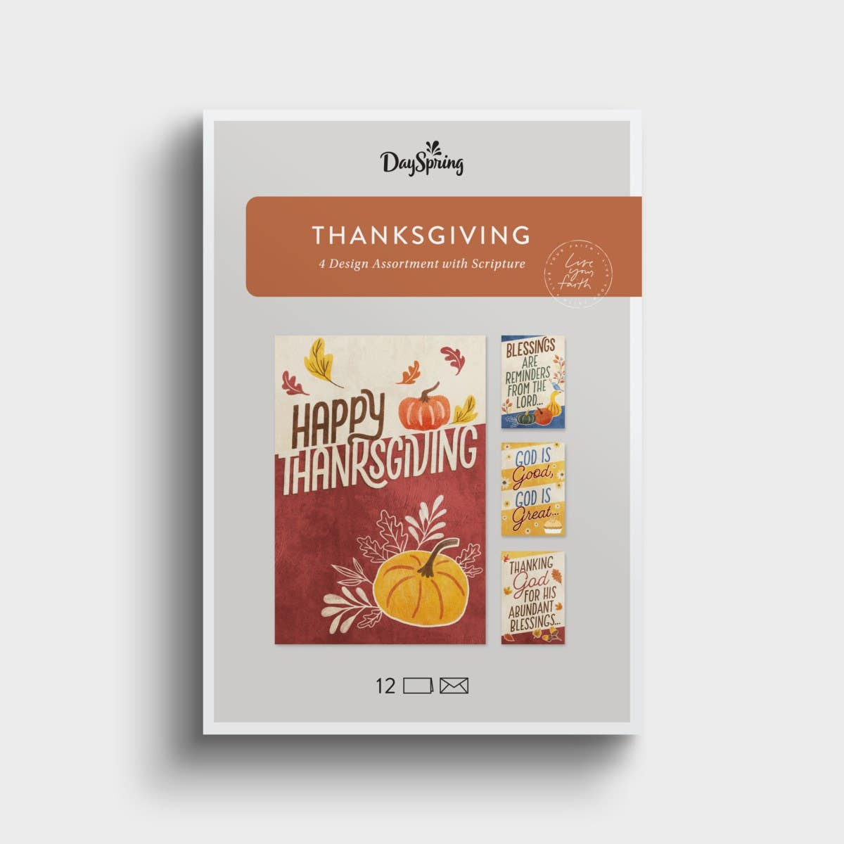 Thanksgiving - Abundant Blessings - 12 Boxed Cards - Boxed Cards regarding Dayspring Thanksgiving Cards