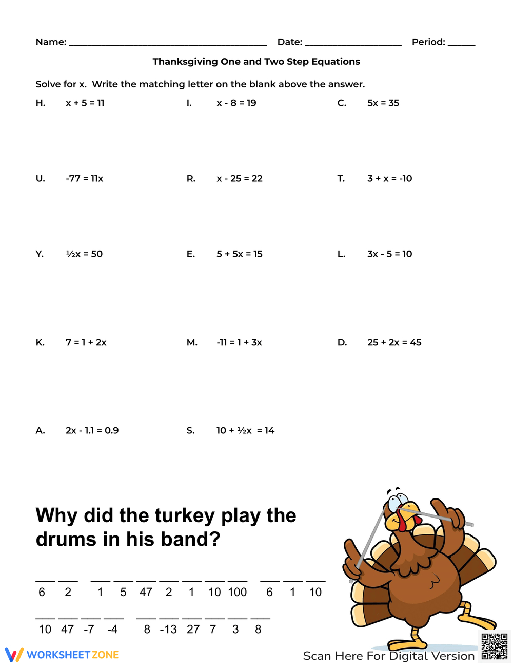 Thanksgiving Algebra Worksheets throughout Thanksgiving Factoring Worksheet