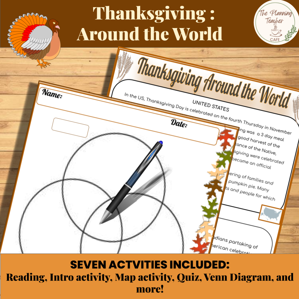 Thanksgiving Around The World - Classful in Thanksgiving Around The World Worksheet