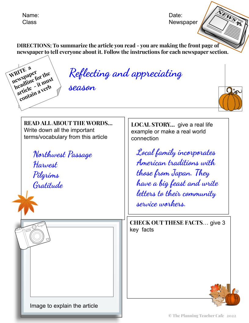 Thanksgiving Around The World - Classful intended for Thanksgiving Around The World Worksheet