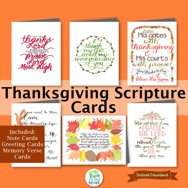 Cards Verses For Thanksgiving