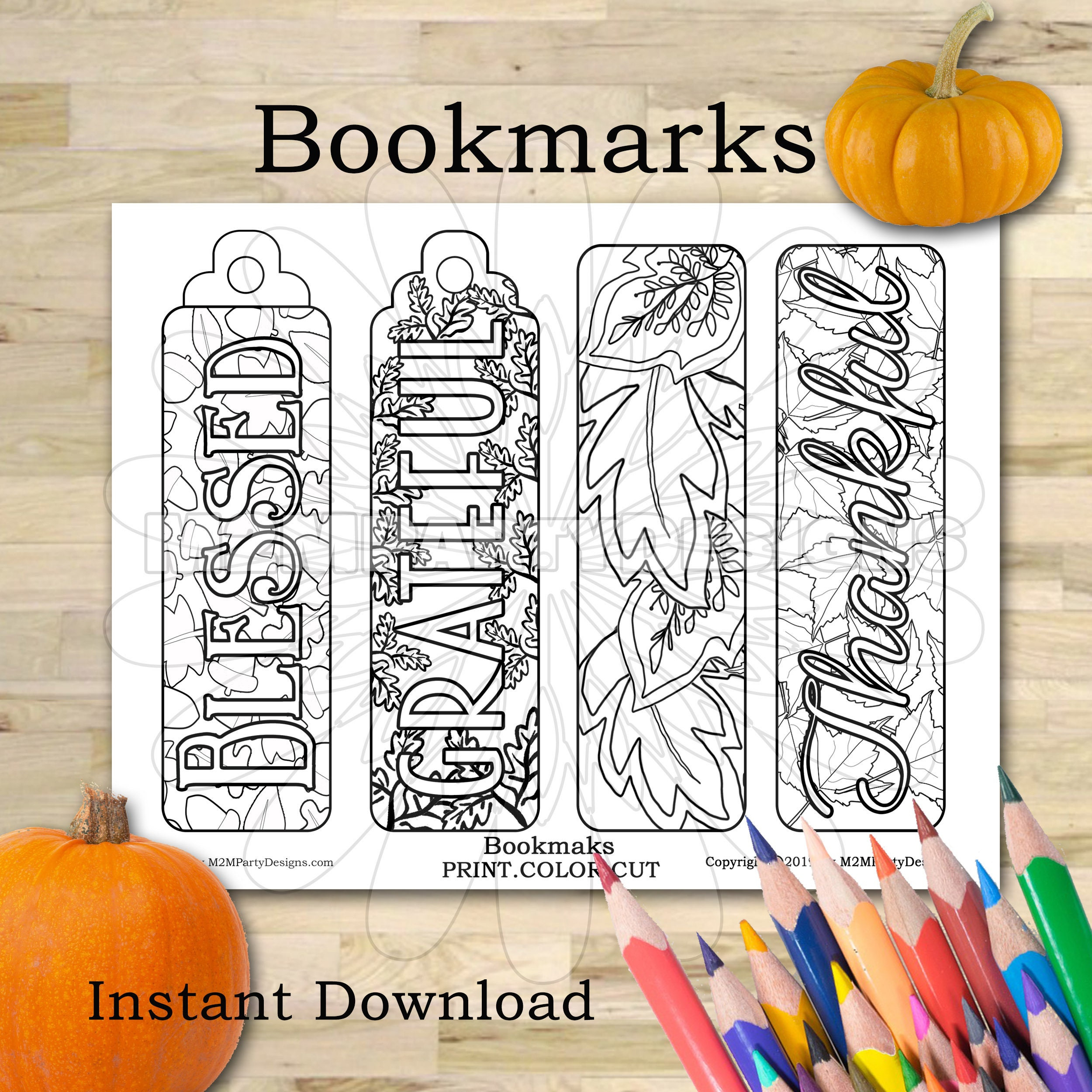 Thanksgiving Bookmark Coloring Bookmarks Bookmark, Thankful for Printable Thanksgiving Bookmarks