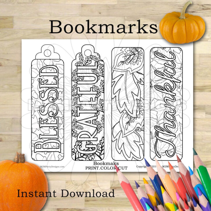 Free Printable Thanksgiving Bookmarks