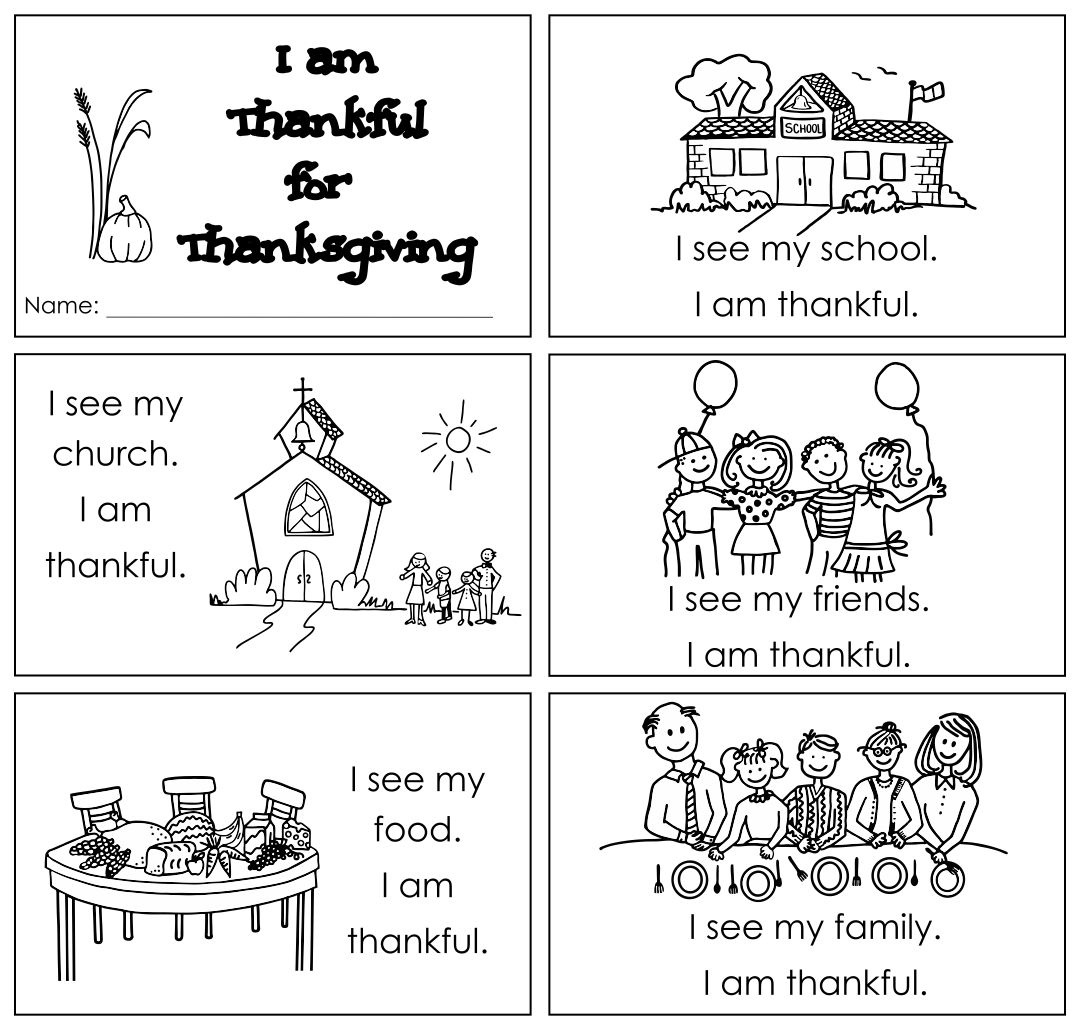 Thanksgiving Books For Kindergarten - 10 Free Pdf Printables for Printable Thanksgiving Booklet